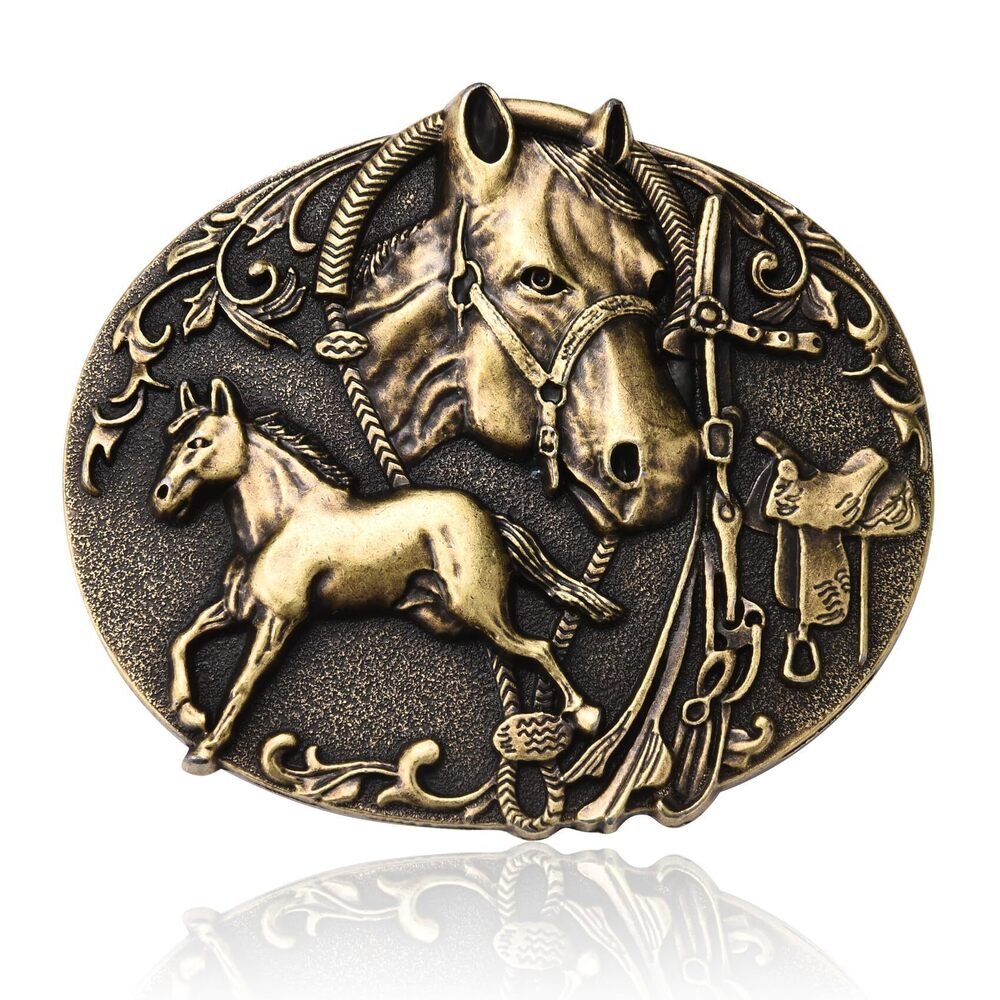 6914 Western Horse Buckle - Cowboy Rodeo Texas Belt Buckles